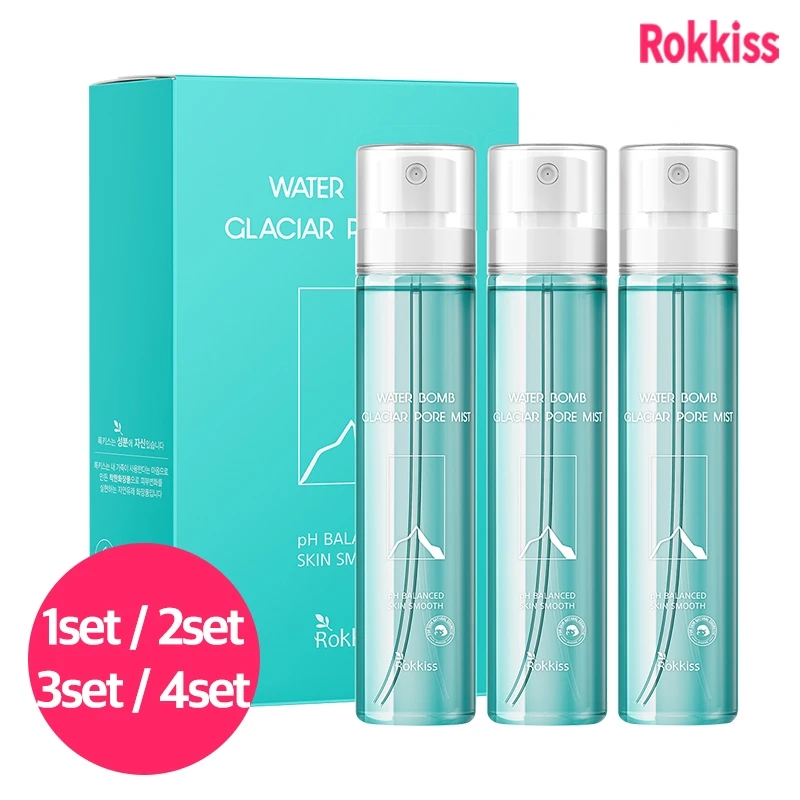 록키스 워터밤 빙하수 약산성 모공미스트 3개, 100ml