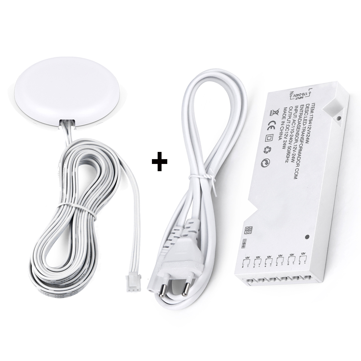 LED-Beleuchtungstransformator mit Touch-Schalter DC12V Netzteiladapter Dupont Port LED-Streifentreiber DIY Home Cabinet Shelf Light