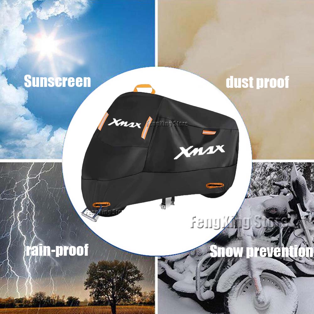 For YAMAHA XMAX X-MAX 125 250 300 400 Motorcycle Cover Waterproof Outdoor Scooter UV Protector Rain Cover