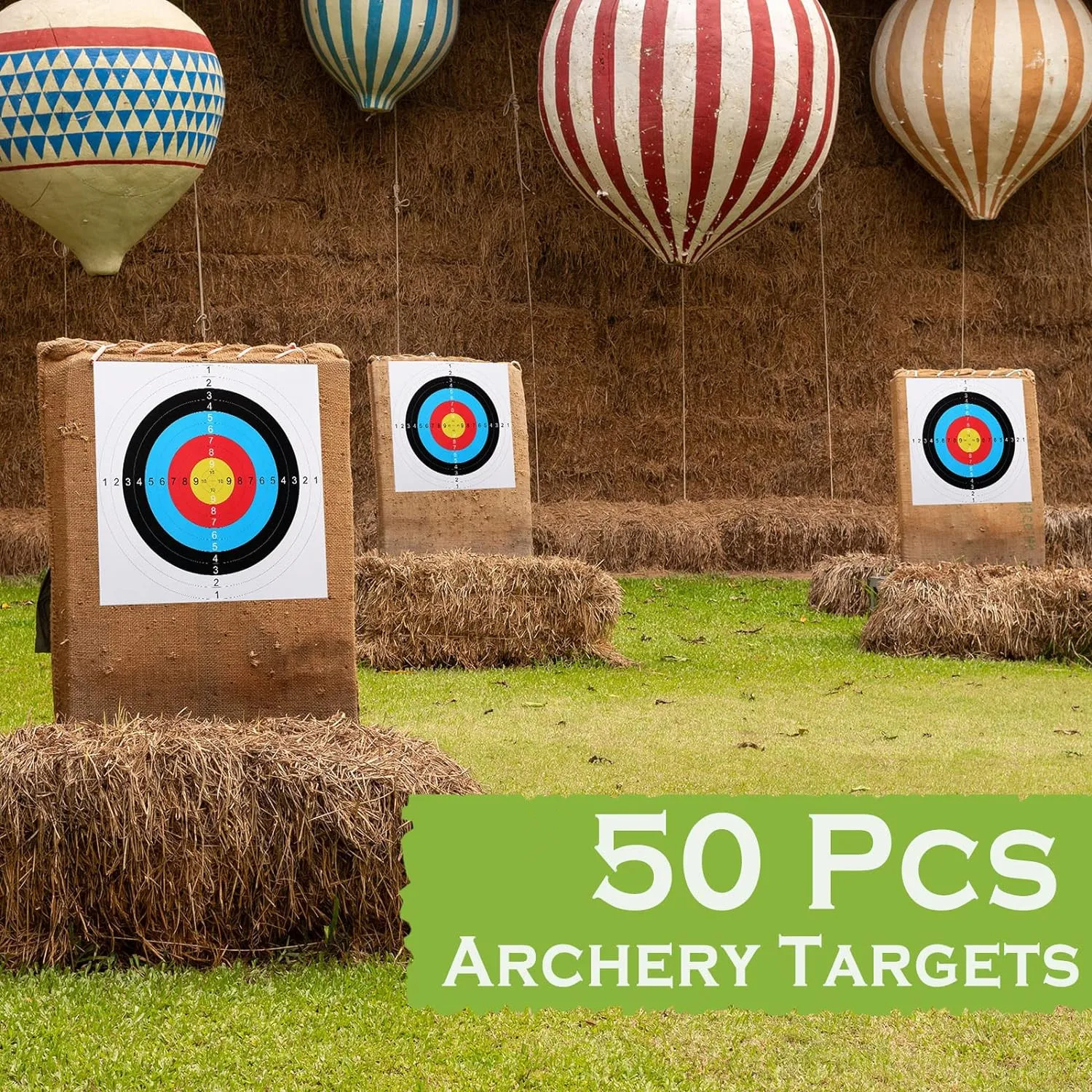 10/50Pc 40x40 ซม.กระดาษยิงช่วงเป้าหมาย Bullseye ยิงธนูการฝึกอบรม Bow Arrow ลูกดอกกระดาษการล่าสัตว์อุปกรณ์เสริม