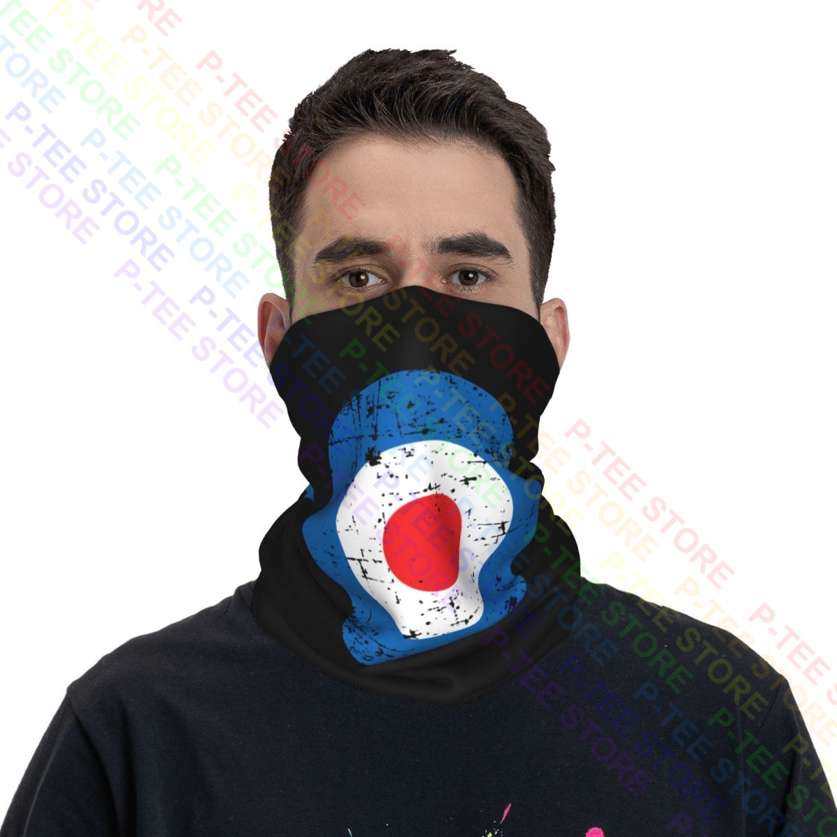 Uomo Target Blu Mods Vespa The Who Pete Townsend Neck Gaiter Bandana Scarf Face Mask Simple Headwear Breathable