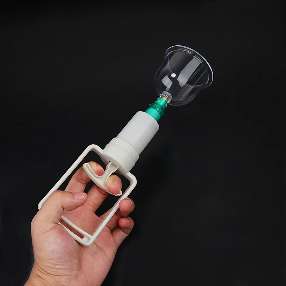 Vacuüm cupping massageset met pomppistool - 6 zuignappen voor rug, lichaamstherapie, anti-cellulitis en detox