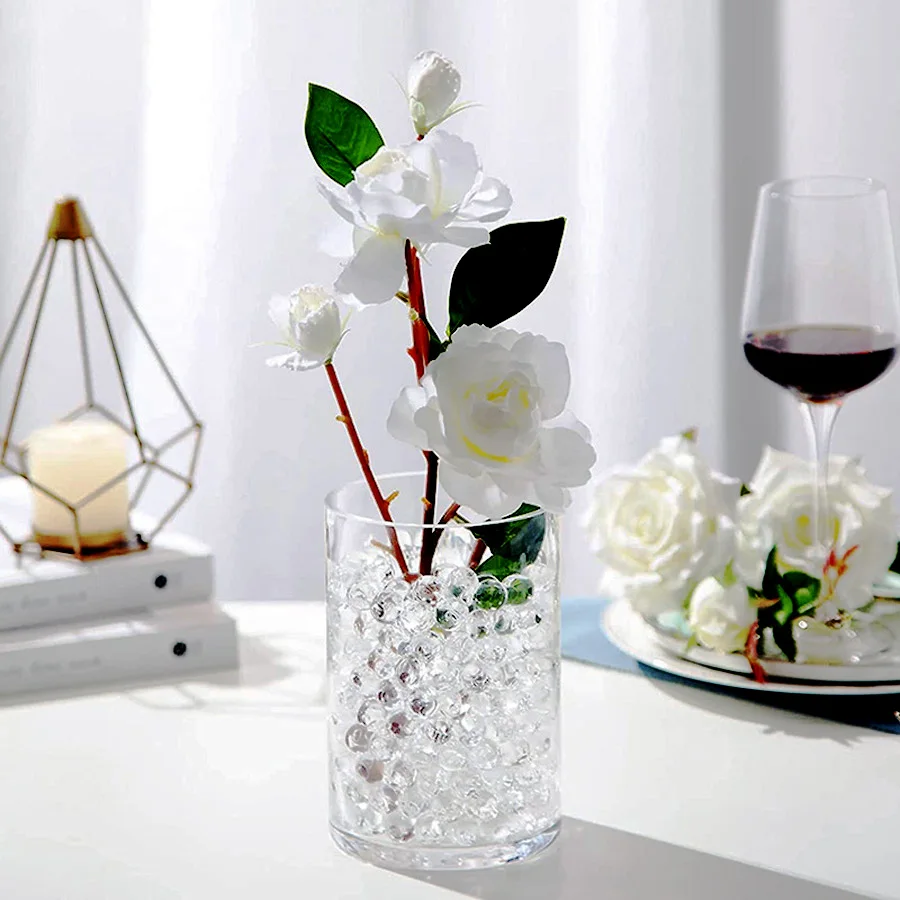 2.000 pezzi di perline che crescono nell'acqua, palline magiche in gel, perle trasparenti per vaso di fiori, decorazione per la casa, fango di cristallo trasparente