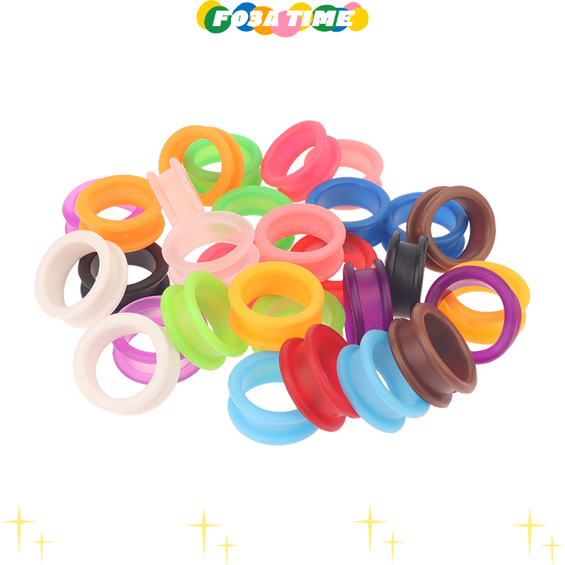 10Pcs Professional Barber Hair Shears Scissors Finger Rings Grips Inserts Soft Silicone Ring For Salon Barbers