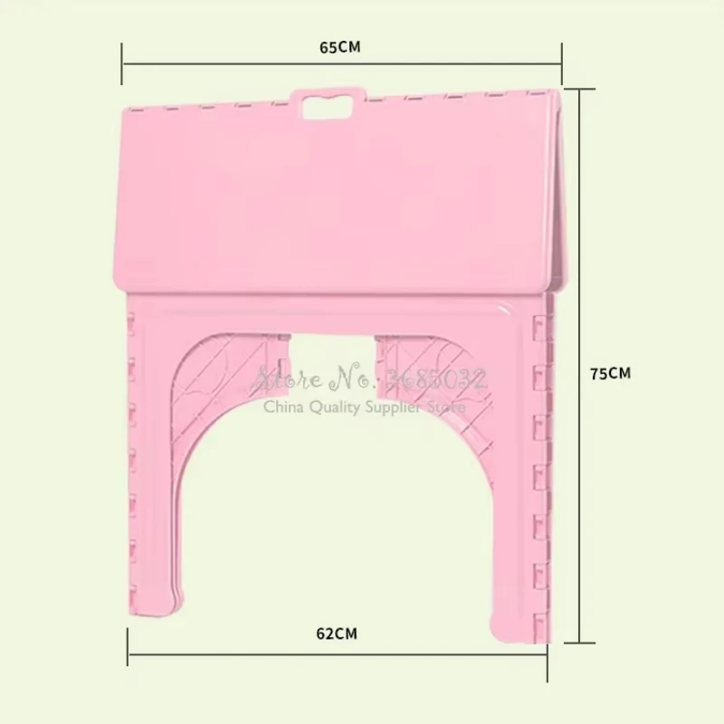 Kids Plastic Folding Table and Chairs Set, Children's Writing Table, Outdoor Portable Foldable Desk, Kindergarten Furniture