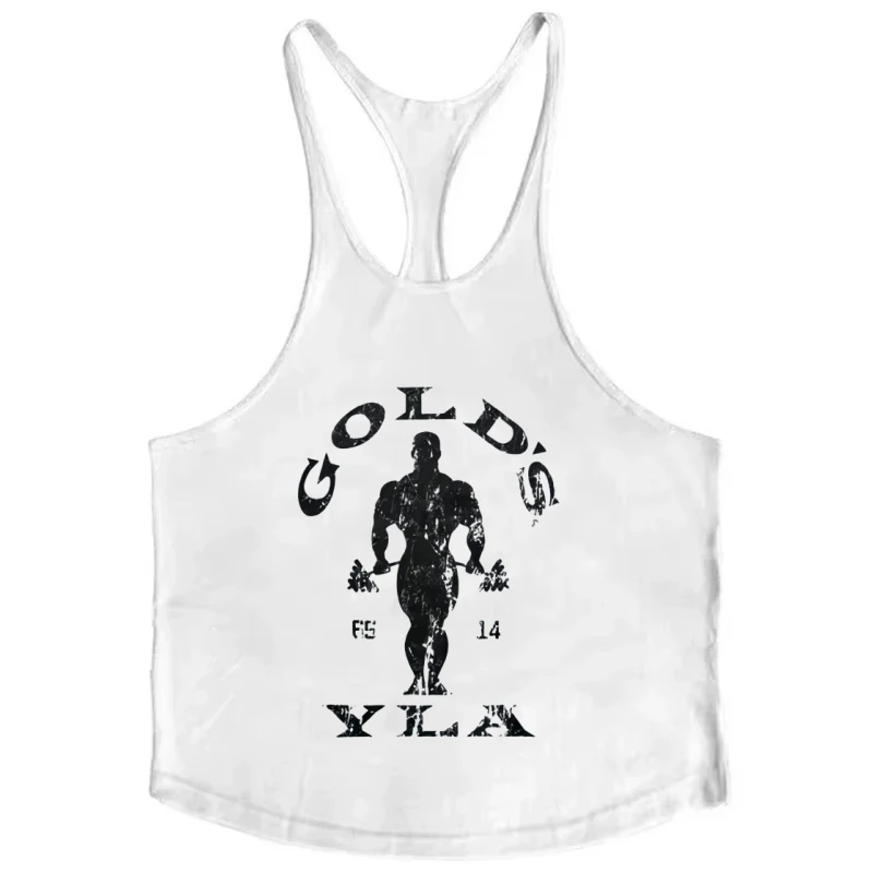 Stringer Gym Tank für Herren, Retro – inspirierte Bodybuilding-Weste mit klassischer Fitness-Grafik, strukturiert zur Hervorhebung von Muskelgewinnungen