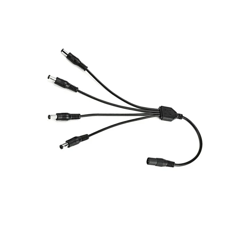 5.5mm x 2.1mm 1 fêmea para 4 maneiras 8 maneiras macho dc divisor de energia adaptador de cabo 12v para acessórios de câmera de segurança cctv