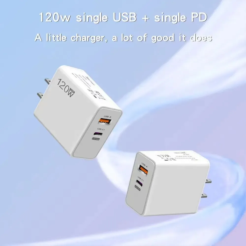 120 W USB Snelle Oplader Met Type C Kabel Snel Opladen Adapter Voor iPhone 16 Samsung Xiaomi Huawei PD Mobiele telefoons Snellader