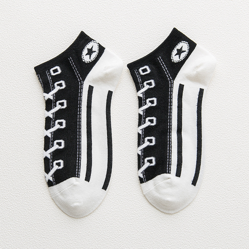 Calcetines divertidos a la moda para hombre y mujer, calcetines estilo Harajuku con estampado de zapatos Kawaii, calcetín corto bonito, regalo para mujeres y hombres, triangulación de envíos
