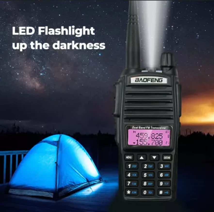 BaoFeng UV-82 Real 8W Walkie Talkie Dual Band VHF/UHF Two-Way Radios 2800mAh