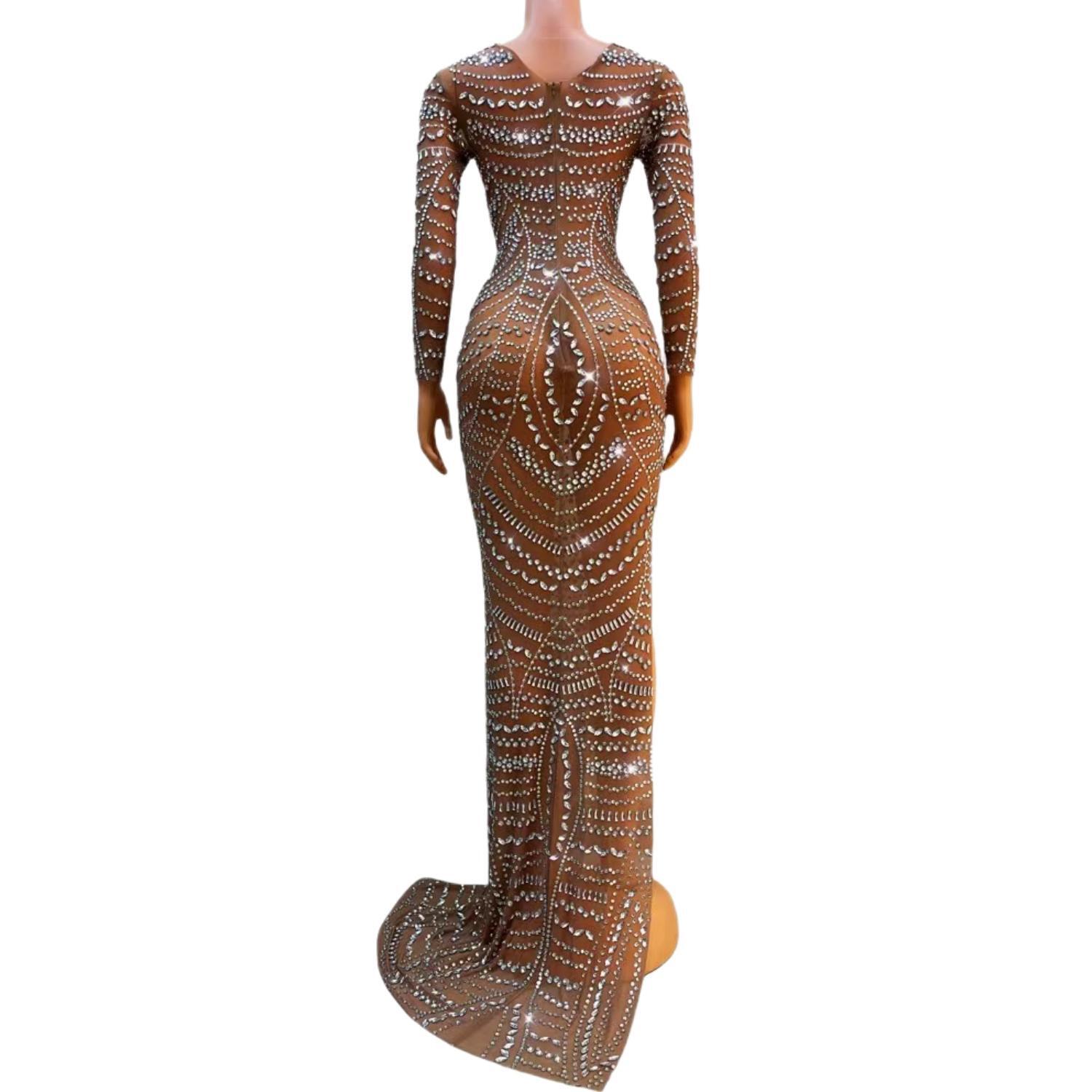 女性のファッションロングウエディングドレス 2024 セクシーな高級ビーズセクシーなマーメイドスタイルのドレス黒人ガールウエディングガラパーティードレス Huabao