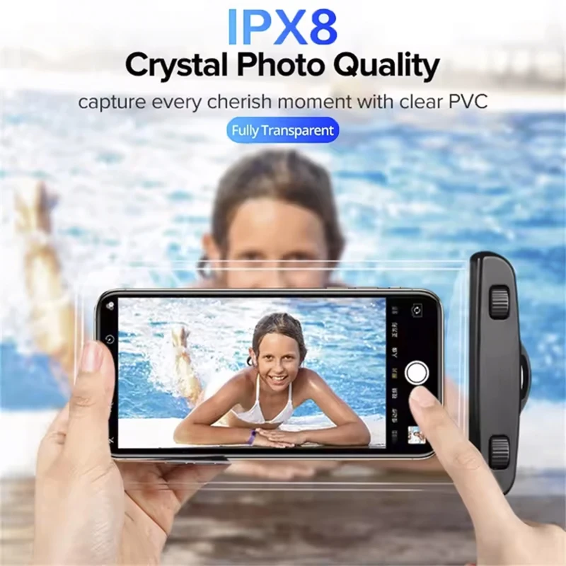 กรณีโทรศัพท์กันน้ําว่ายน้ํากระเป๋ากันน้ํา Universal ใต้น้ําโทรศัพท์ Protector กระเป๋า PV สําหรับ iPhone 15 14 13 PRO MAX