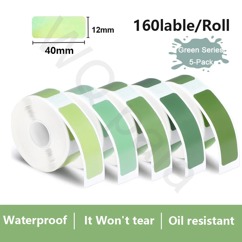 5ม้วน 800แผ่นกระดาษฉลากความร้อนสีสันสดใสราคาบ้านและห้างสรรพสินค้าเข้ากันได้กับเครื่องพิมพ์ฉลากยี่ห้อหลายเครื่อง