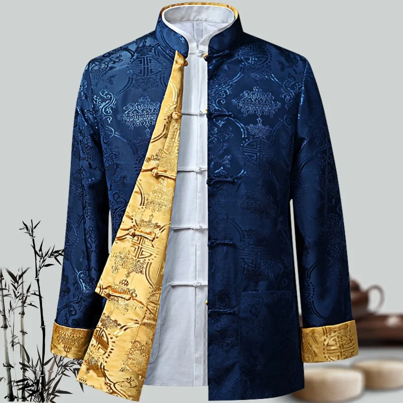 Camisas de estilo chino para hombre, abrigos de Kung Fu, traje Tang de Año Nuevo de China, ropa tradicional para hombres, chaquetas, ropa Hanfu para hombres