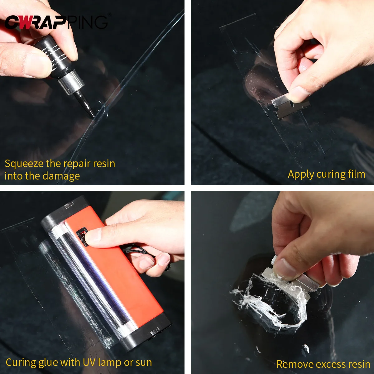 เครื่องมือซ่อมกระจกรถยนต์ Glass Cracked Scratch Repair Fluid Agent ชุดกระจกรถยนต์สําหรับ Window Auto Repairing กาวเครื่องมือ