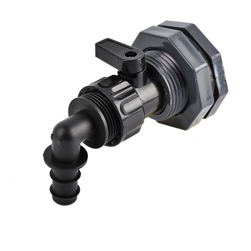 Rain Barrel Overflow Kit, 3/4 Inch Rain Barrel Valve, Barbed Fittings Connectors Tee Elbow Water Pipe Fittings