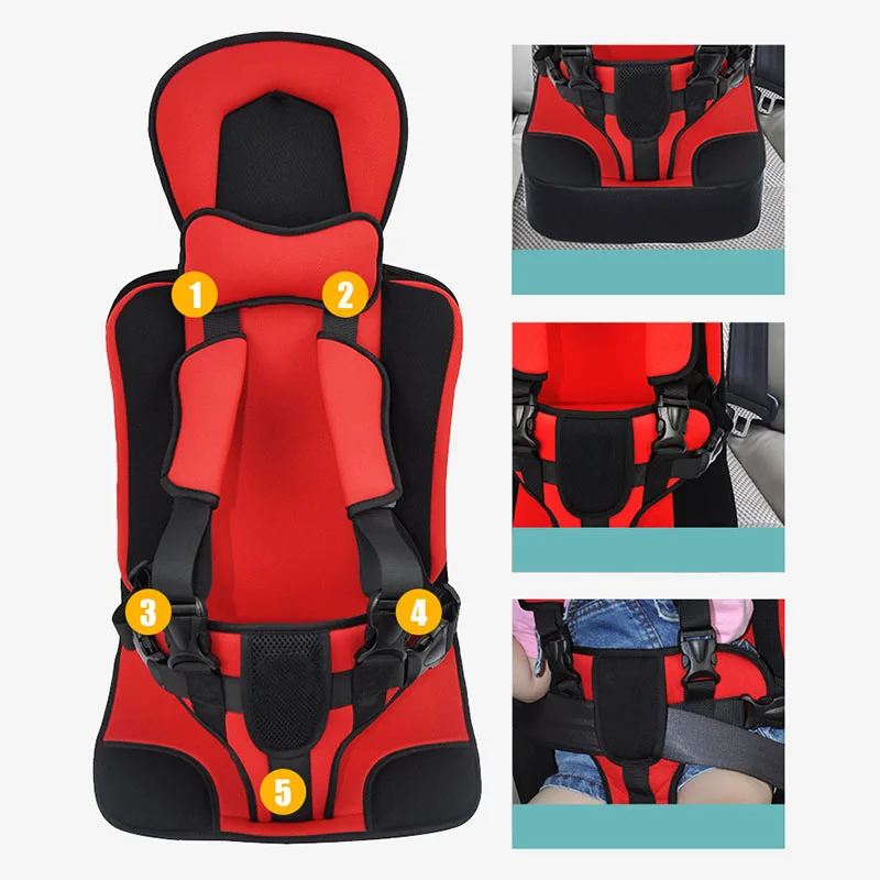 Almofada para mala de viagem de bebê com arnês, assento de carro, cadeira de jantar, colchão, cinto de segurança, dobrável, acessórios para bebês