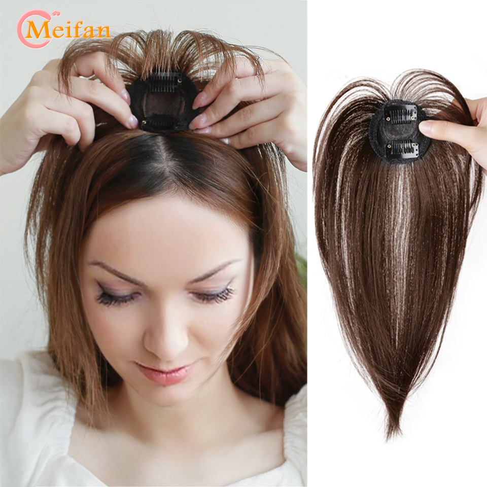 Meifan sintético 3dair franja de cabelo clip-in franja extensão falsa natural falso bang topper peruca invisível clourse bang