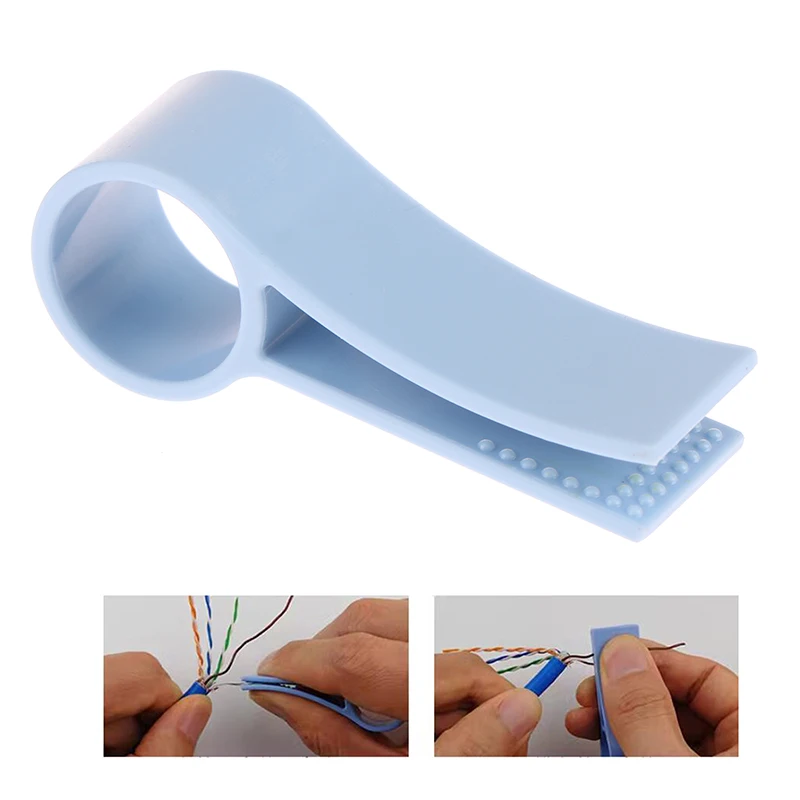 Herramienta de destorsión de cables de red, alisador de cables de ingeniería para cables CAT5/CAT5e/CAT6, herramientas separadoras, rápida y fácil de desenredar