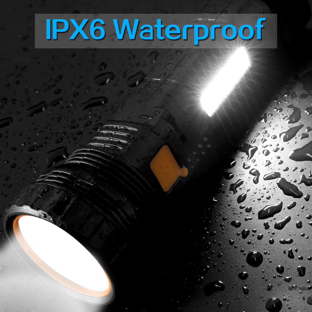 Multi-função solar lanterna led ao ar livre tocha de longo alcance banco de energia de emergência led lanterna solar