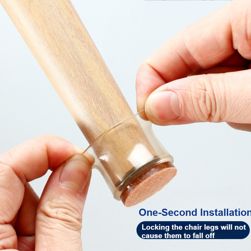 24pcs Chair Leg Caps Floor Protector Pads for Silicone Furniture Leg Mute Transparent Leg Protectors Cap Floor Scratch Resistant