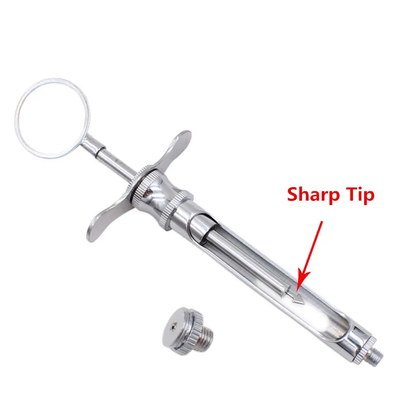1pcs Dental Rvs Spuit Anesthesie Opzuigspuit Tandarts Injector Tool Tandheelkunde Chirurgisch Instrument Gereedschap