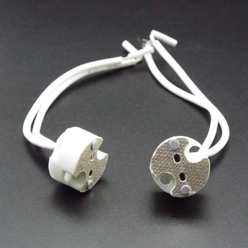 2/5/10 Uds cerámica GU10 MR16 MR11 GU5.3 G4 portalámparas adaptador de base extensión conector de cable enchufe para luz halógena LED