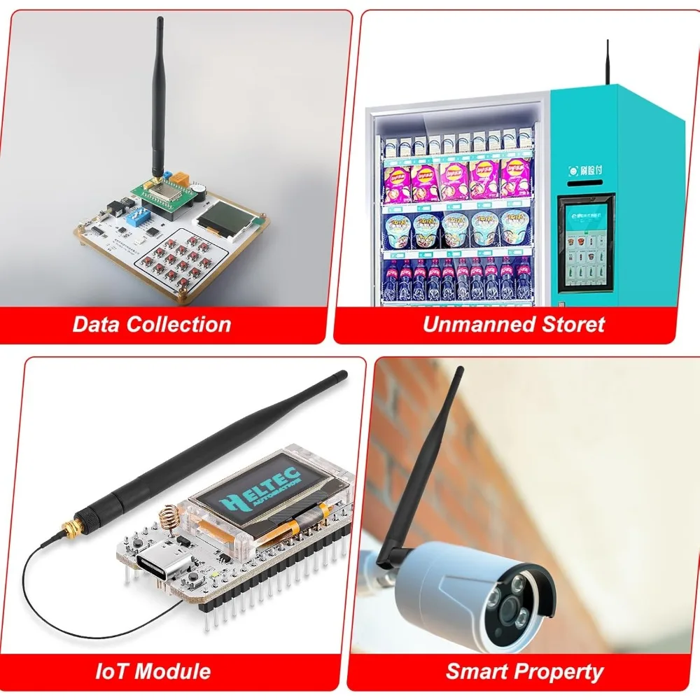 2 แพ็ค 868MHz 915MHz LORA เสาอากาศ 6dBi GAIN Omni GSM เสาอากาศ SMA ตัวเชื่อมต่อชาย + 15 ซม.เสาอากาศ RF อะแดปเตอร์สาย