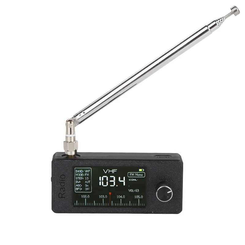 Nuevo ATS-mini 0,5-108MHz SI4732 Mini Radio de bolsillo SSB con 2 uds antena FM/AM todas las bandas ESP32 receptor de Radio
