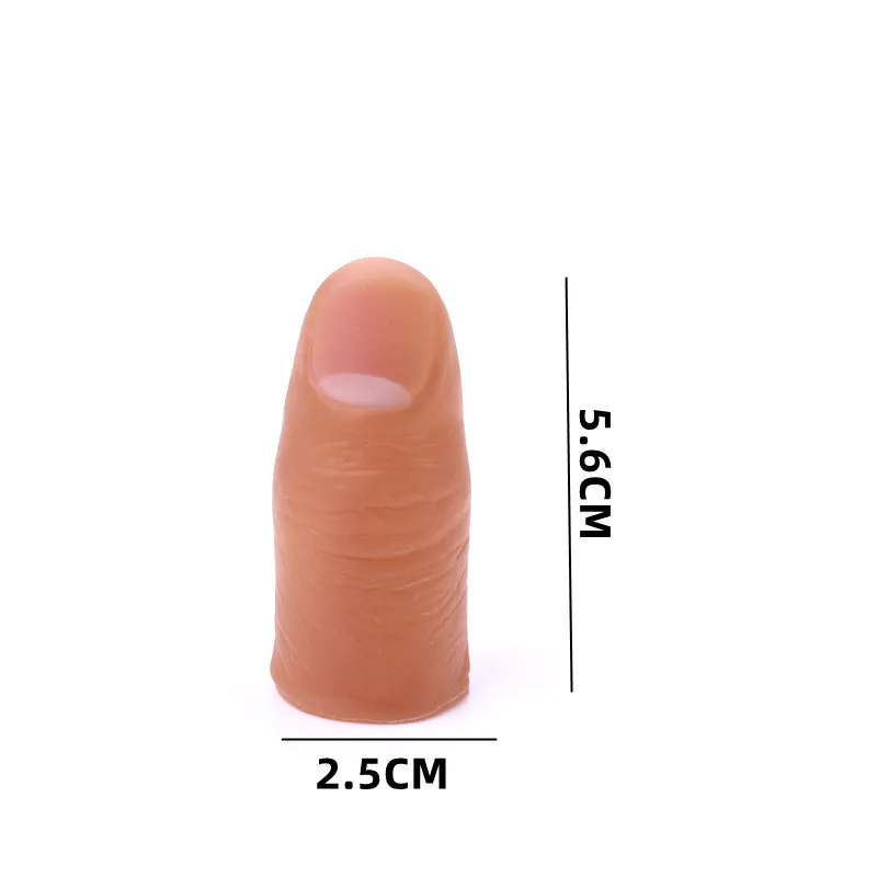 3PCS นวนิยายตลก Magic ของเล่น Party Prank Soft Thumb Tip Fake Finger Magic Trick Close Up Vanish ปรากฏนิ้วมือ Trick Props