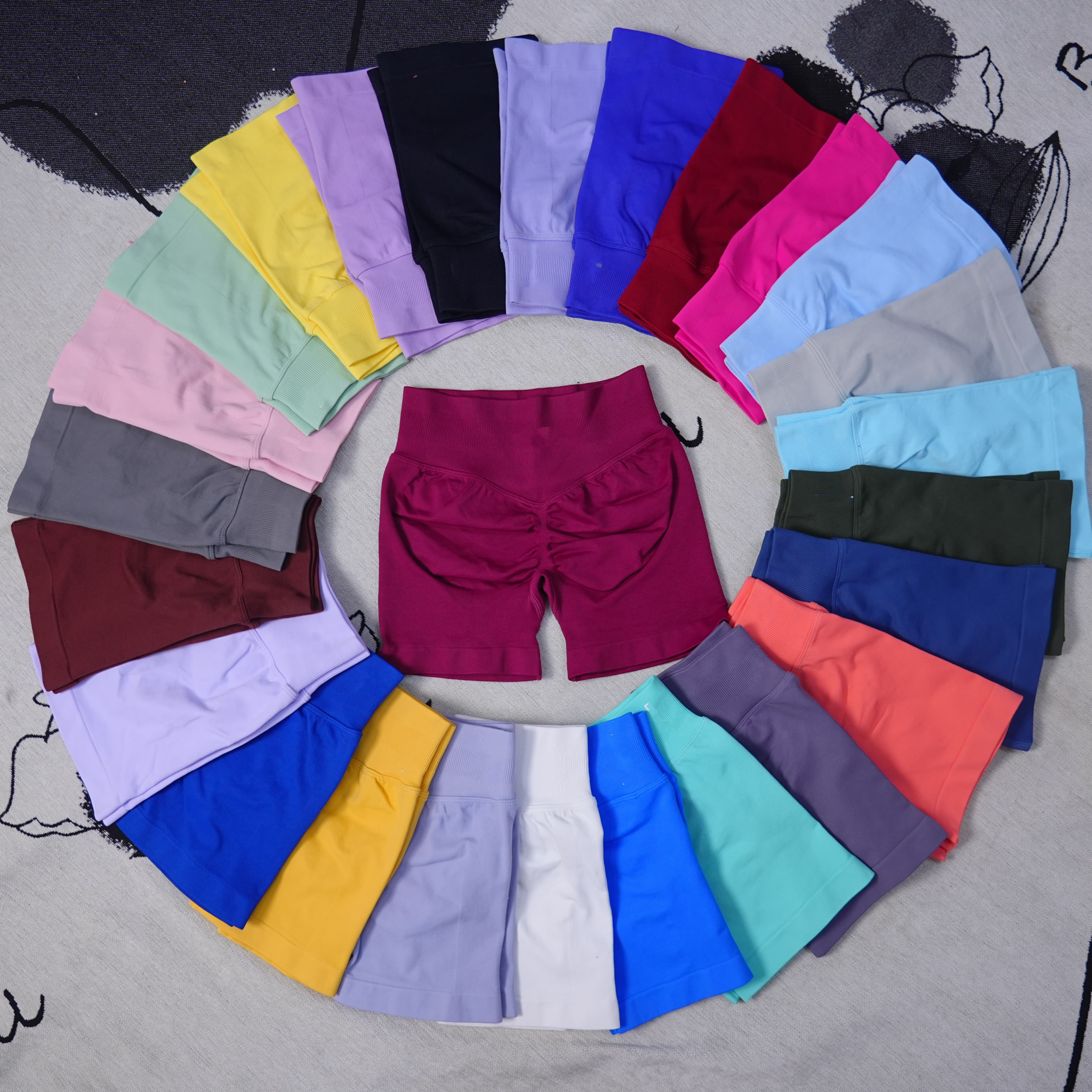 df Dynamic Shorts 4,5" Naadloze yogashort voor dames Hoge taille Butt Lifting Ademend Workout Gym Hardlopen Comfort