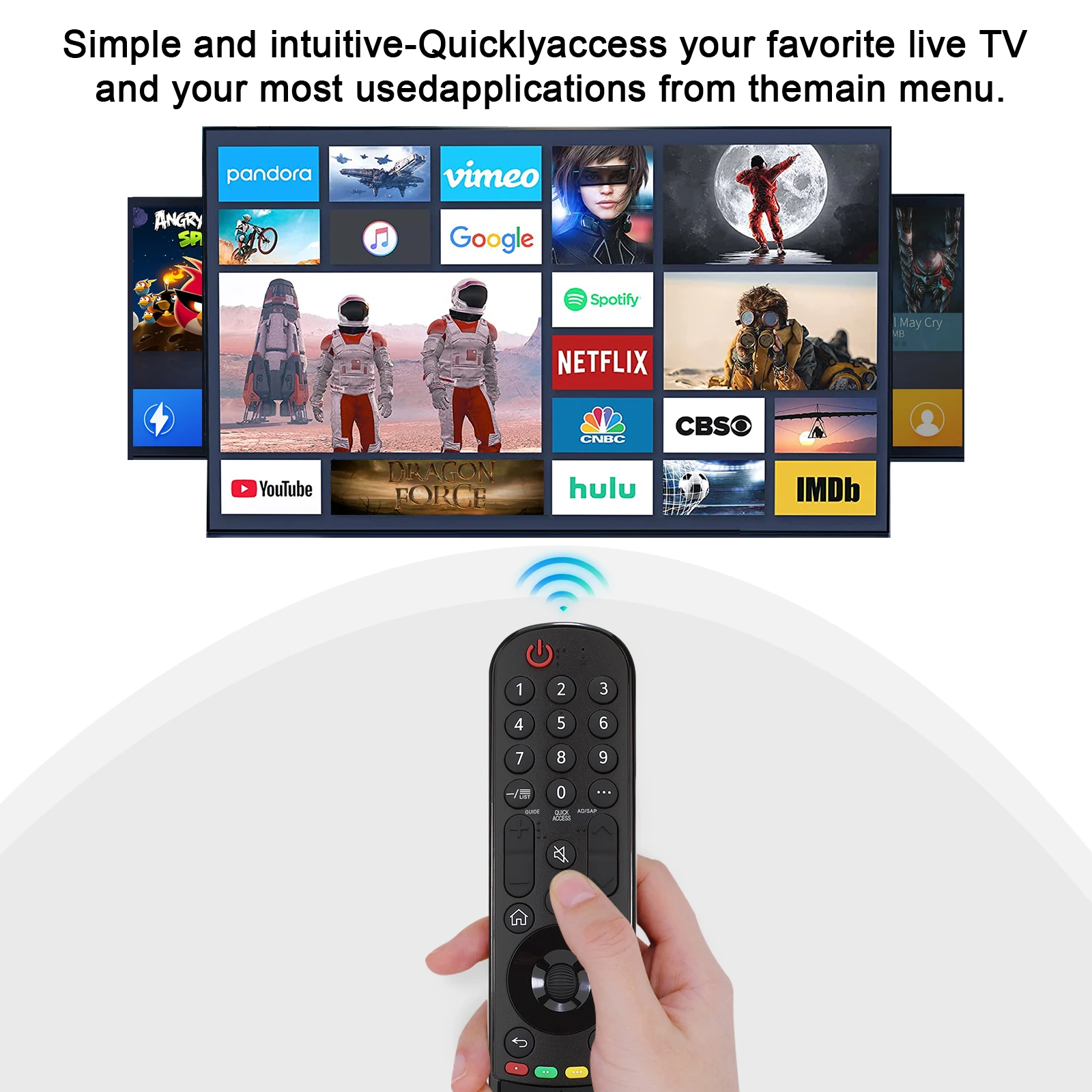 Telecomando universale Forlgsmart-Tv, telecomando magico per LG Uhd Oled Qned Nanocell Miniled 4K 8K Smart TV (nessuna voce Noprint)