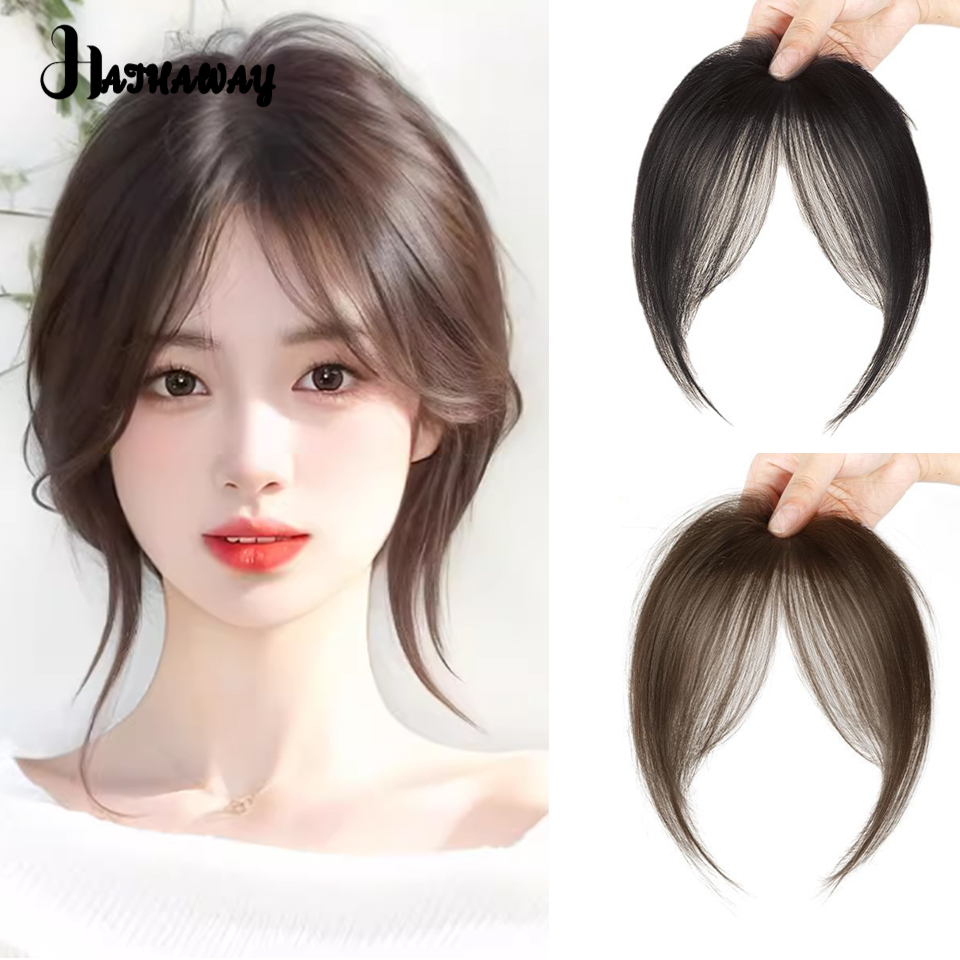 Eight Character French Bangs Wig Piece Female Synthetic BB Clip Fluffy Top Reissue Eight Character Bangs Thin Invisible Hairpins