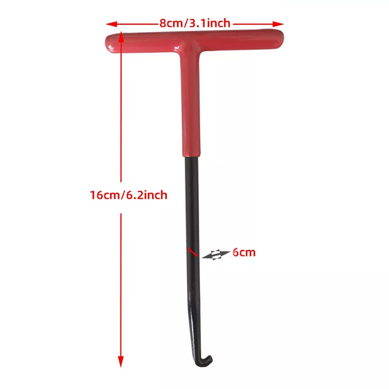 1/2 PCS Uitlaat Lente Puller Tool Motorfiets Uitlaat Lente Haken, T Handvat Haken Sneeuwscooter Lente Puller Removal Tool