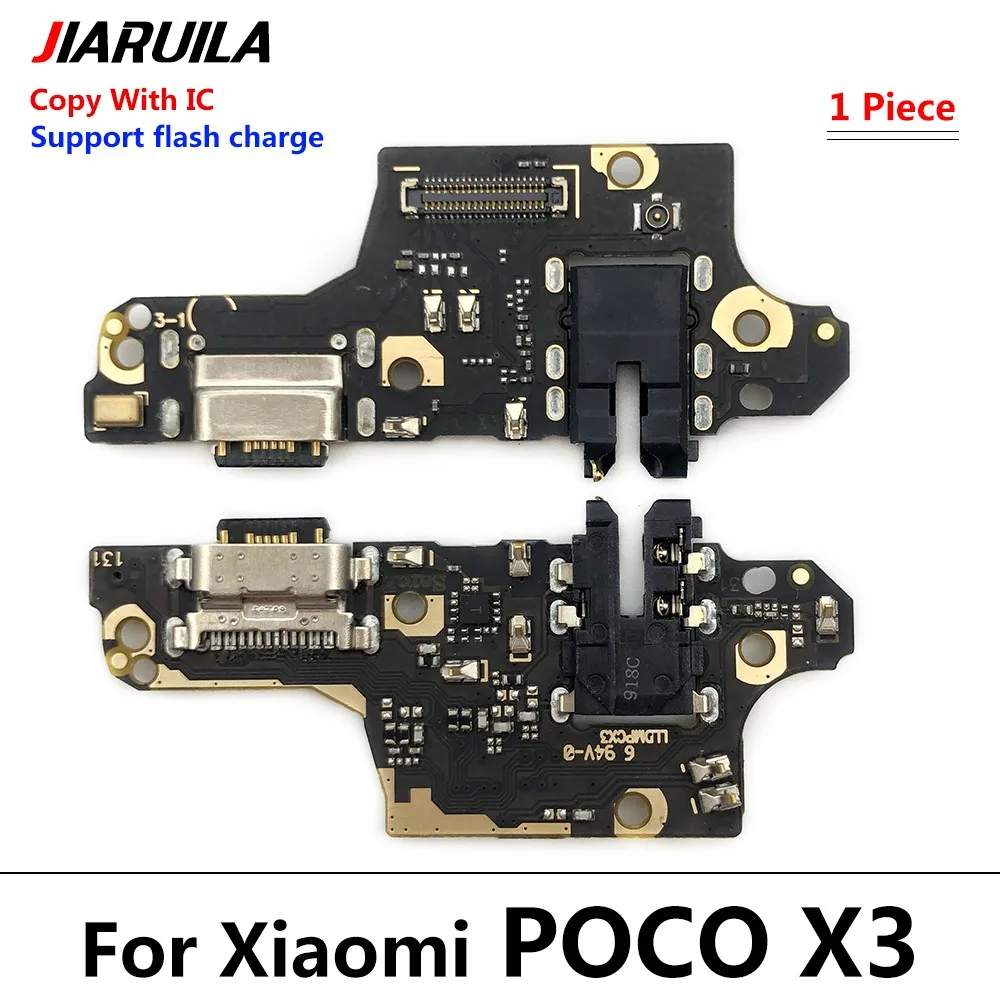 NEW USB Charger Dock Connector Charging Port Microphone Main Power On Off Ribbon Flex Cable For Xiaomi Poco X3 / X3 NFC / X3 Pro