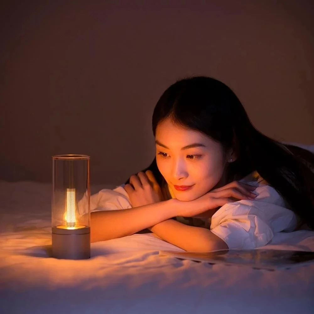 Yeelight Oplaadbaar kaarslicht Kaars Sfeerlicht LED-nachtlampje Draaibaar dimmen Extra lange stand-by 1800K warm licht