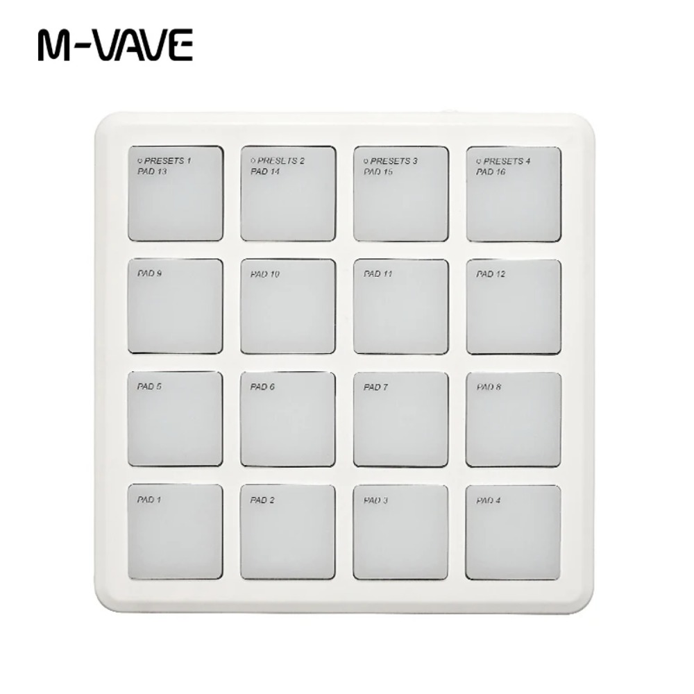 Карманный коврик M-VAVE SMC-PAD, портативный беспроводной MIDI-контроллер, 16 подушечек, подходящий перкуссионный DJ-музыкальный аранжировщик, контроллер клавиатуры