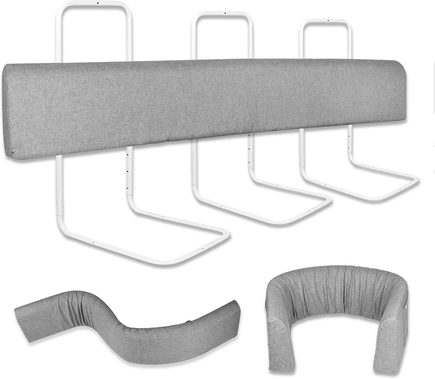 erstellbar Kinderbettgitter rutschfester Rausfallschutz for Bett with Zipper Deformbar Softpack Safety Geländer for K