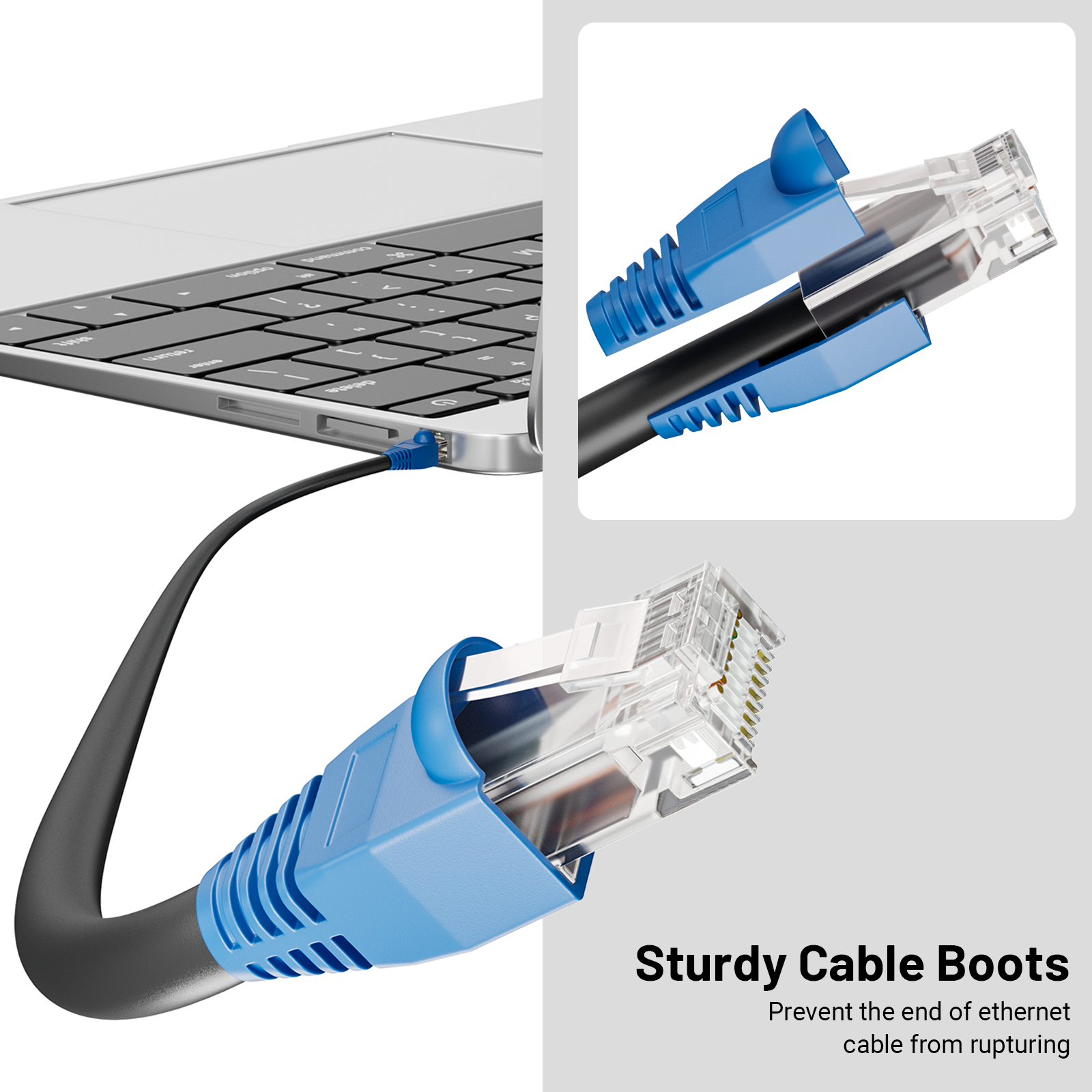ZoeRax 100 шт. в упаковке RJ45 CAT6 CAT6E CAT5 CAT5E Ethernet Сетевой кабель Рельефные ботинки Крышка разъема кабеля (наружный диаметр 6,0 мм)