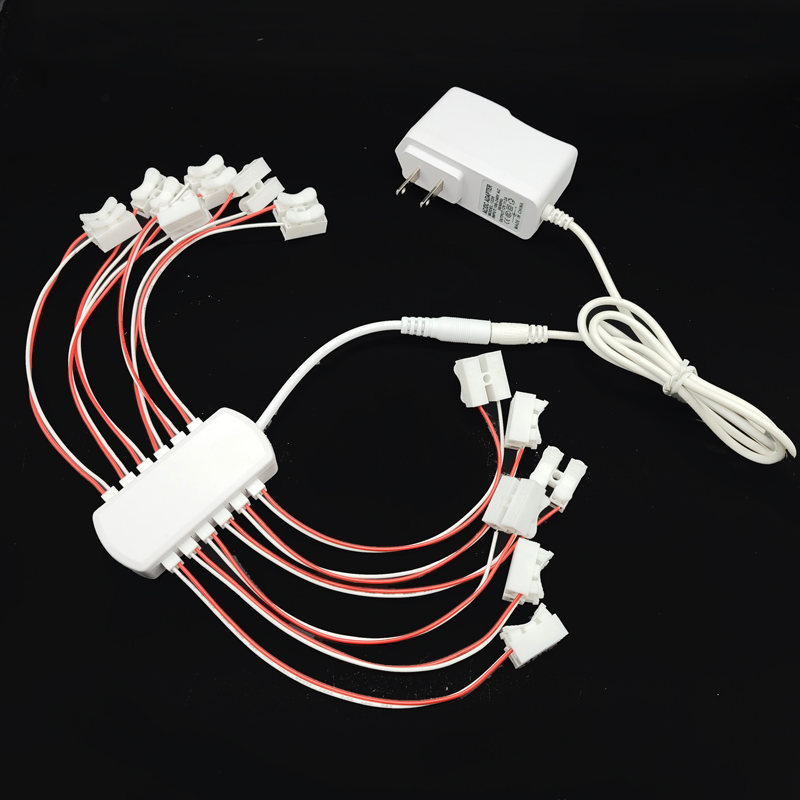 Fonte de alimentação adaptador ac/dc 3v/12v com 12 portas usb plug saída de energia portátil para modelo de lâmpada/ferrovia/trilhar/layout de trem