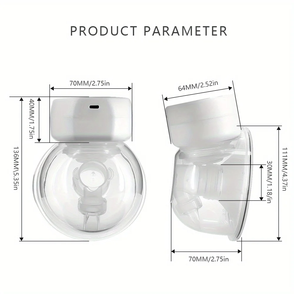 เครื่องดูดอัจฉริยะที่สวมใส่ได้ เครื่องดูดเต้านมไฟฟ้าดูดสูงเงียบ การชาร์จ USB เป็นอุปกรณ์เสริมที่ต้องมี