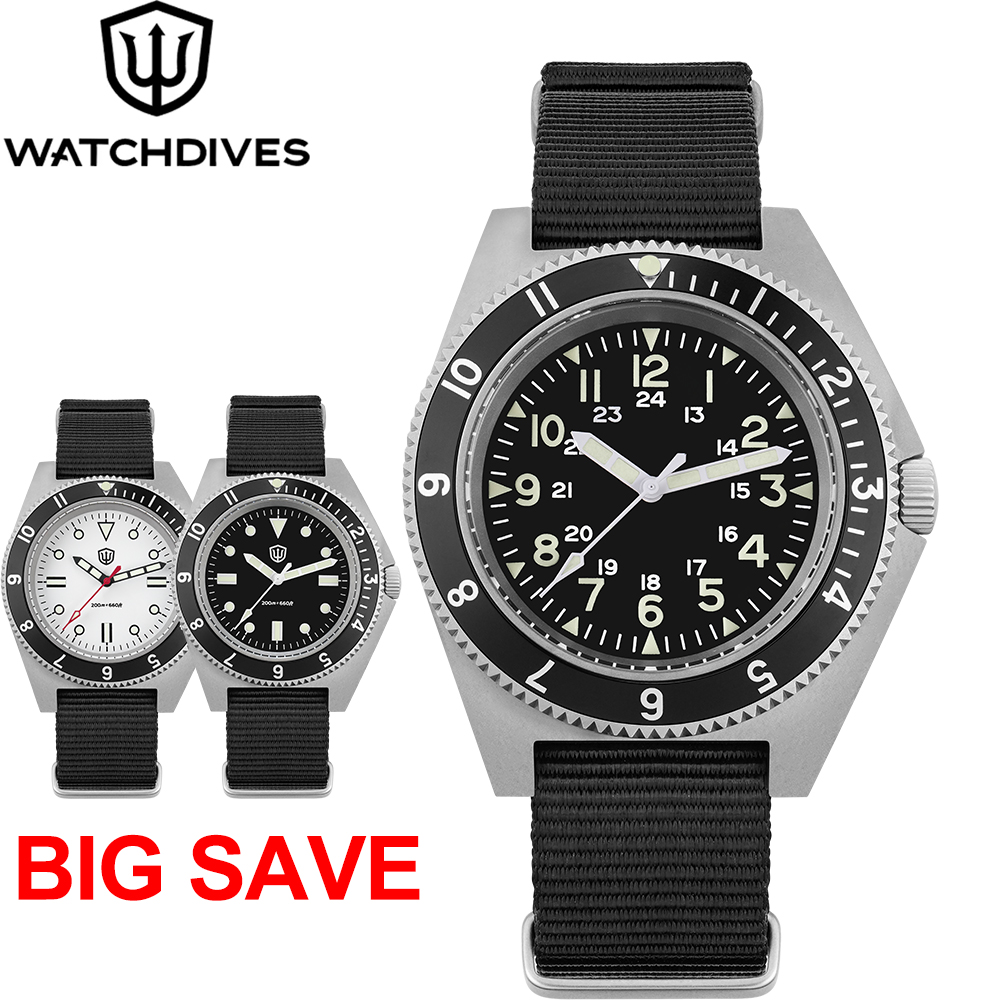 Watchdives WD1972 Кварцевые часы VH31 Sweep Seconds Механизм Сапфировое стекло Часы из нержавеющей стали Водонепроницаемые светящиеся наручные часы