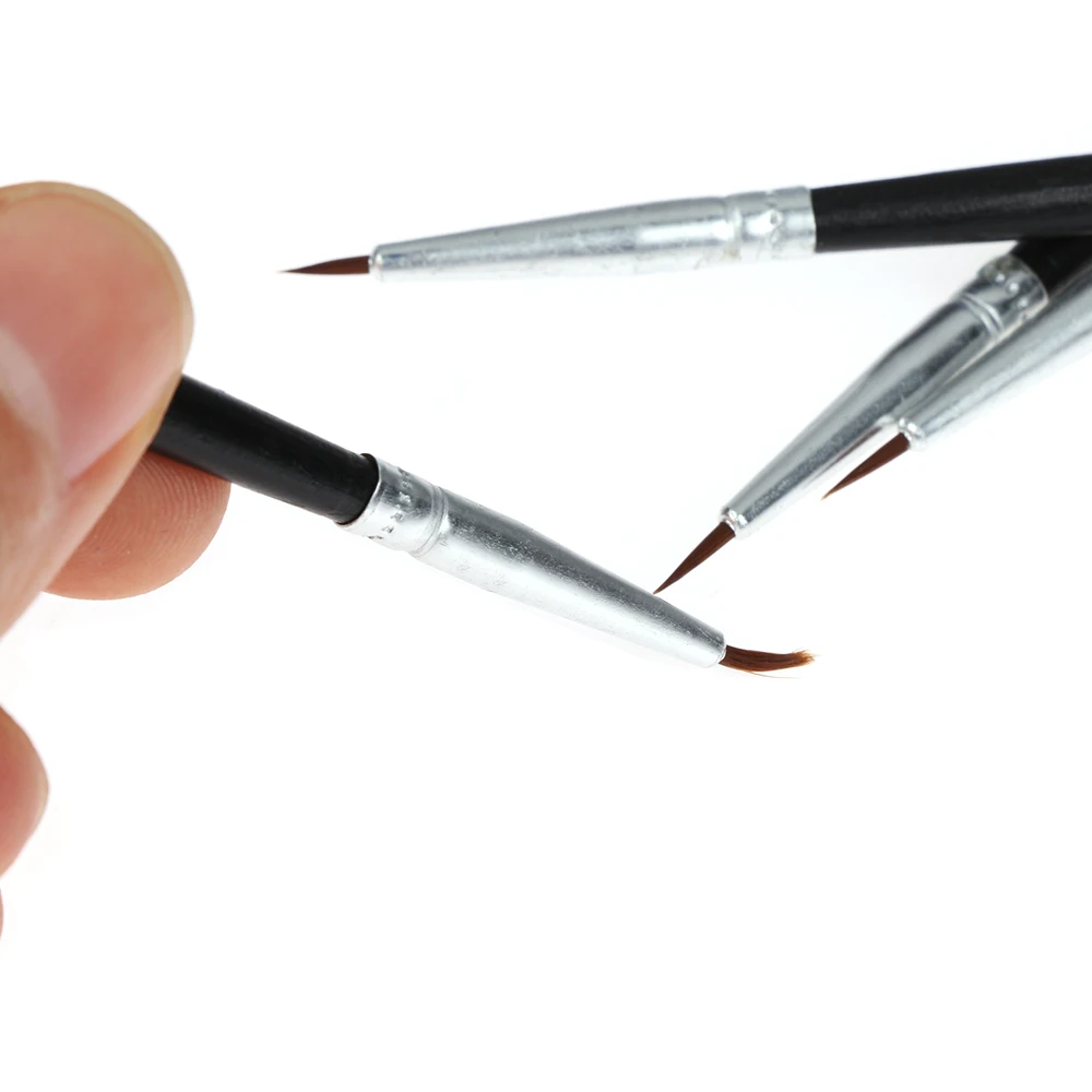 10pcs 0.7/1.1/1.5 ซม.มือทาสีบาง Hook Line ปากกาอุปกรณ์ศิลปะ Drawing Art ปากกาแปรงทาสีแปรงไนลอนปากกาอะคริลิค