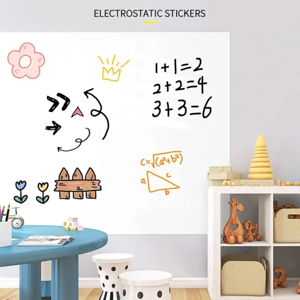 New Electrostatic Whiteboard Sticker Removable Reusable Teaching Graffiti Drawing Board Household PP Erasable Whiteboard