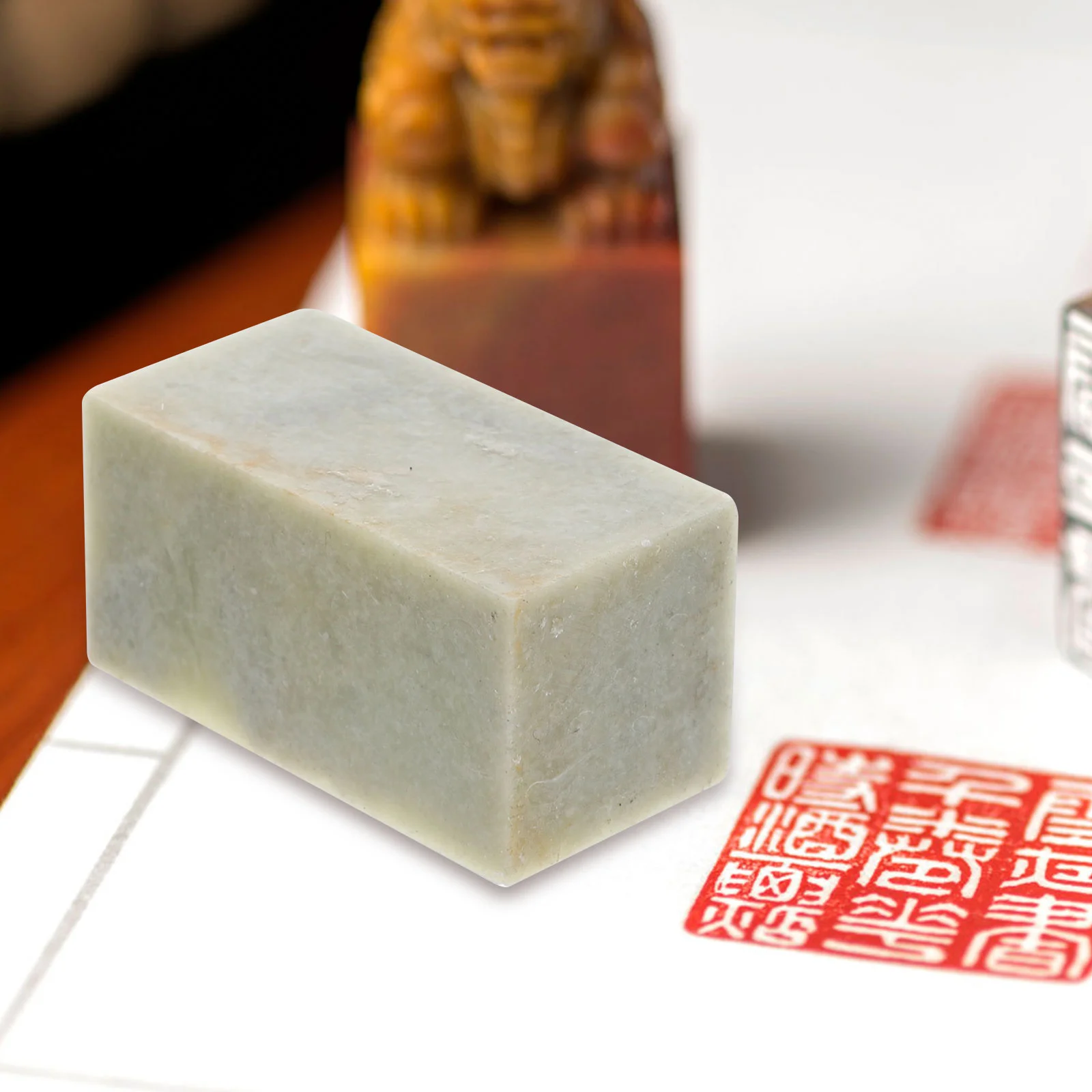 Qingtian หินซีลวัสดุ DIY ชื่อแสตมป์แสตมป์เปล่าสมุดภาพจีน Stamper