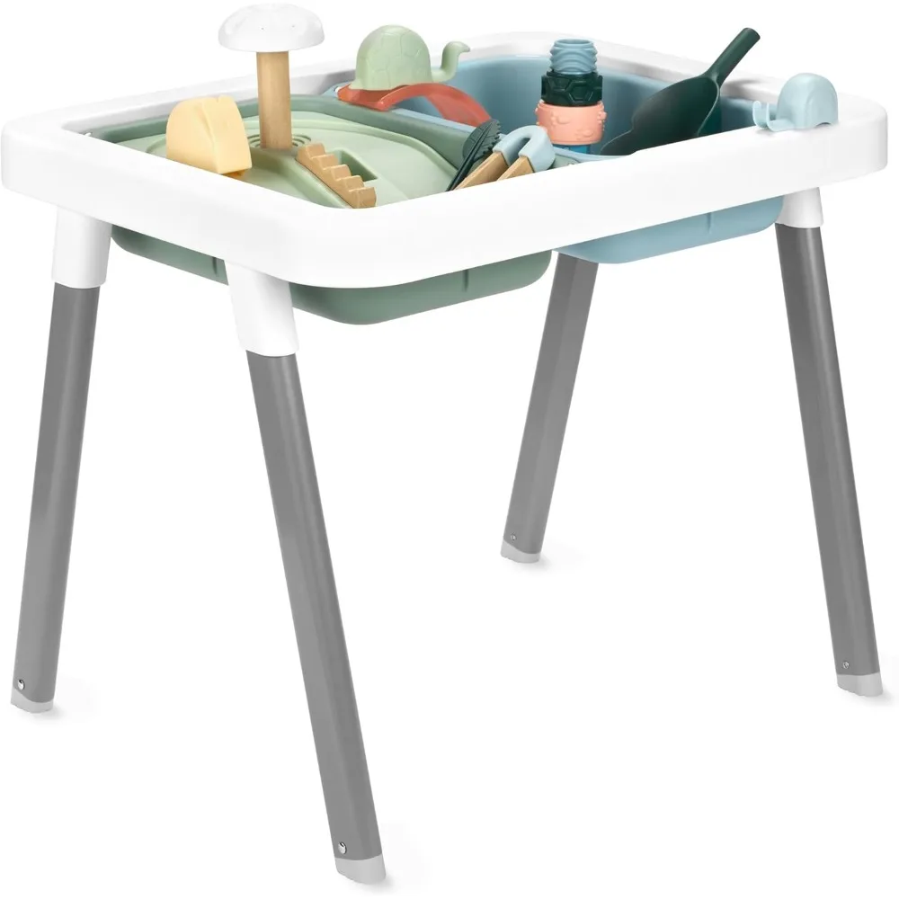 Skip Hop Discoverosity 3-in-1 Toddler Sensory Table with 13 Nature-Inspired Sensory Tools 8-Page Activity Guide 2 Bins and 2 Con