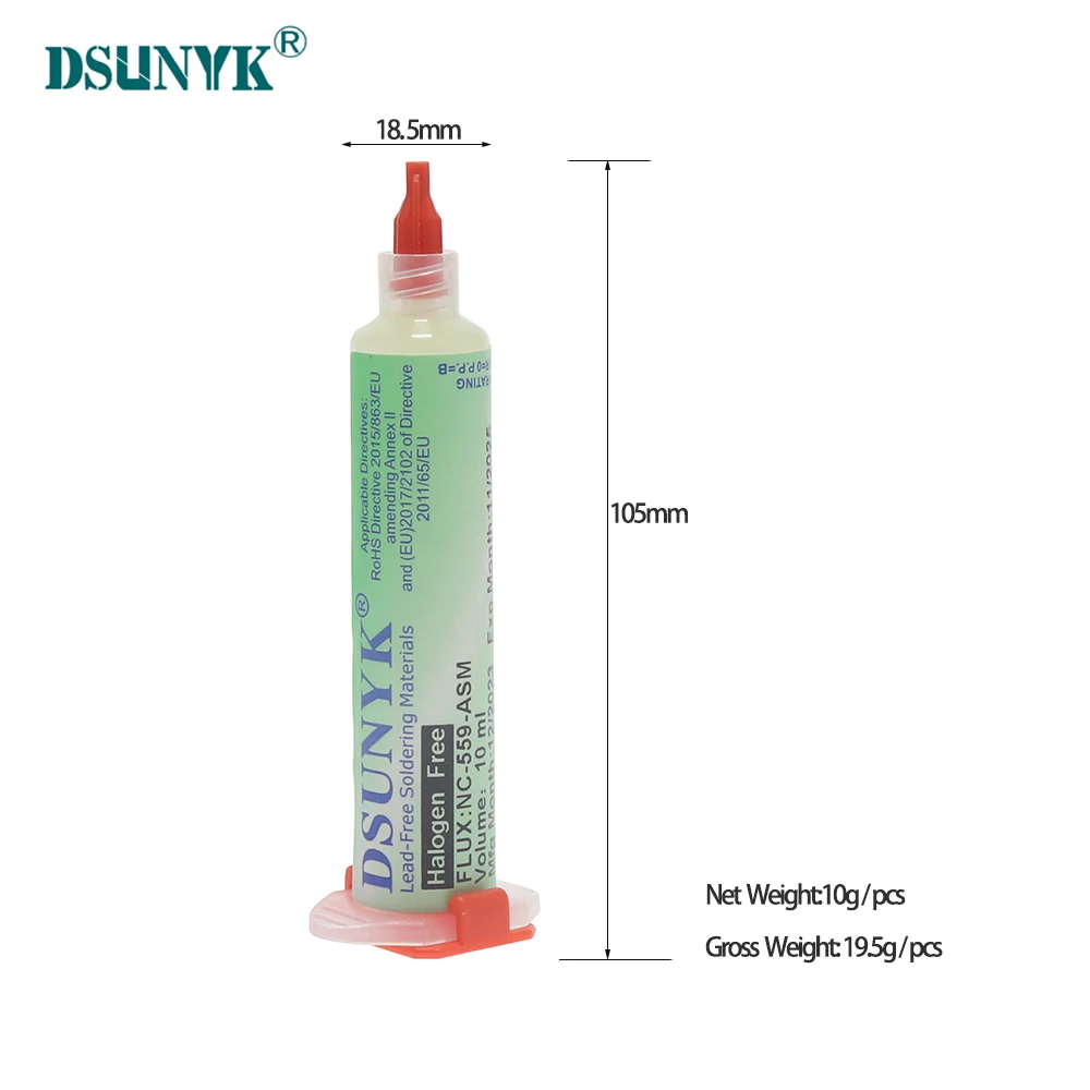 Nc-559-asm 플럭스 Bga 볼, 납땜 주사기 용 액체 솔더 솔더 페이스트 10ml 플럭스 납땜 용 청소 용접 도구 없음