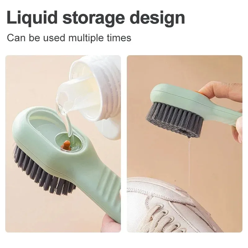 1pc Multi-funktion automatische spot schuh pinsel weiches haar hand druck hängen loch geeignet für kleidung teppich kunststoff griffe