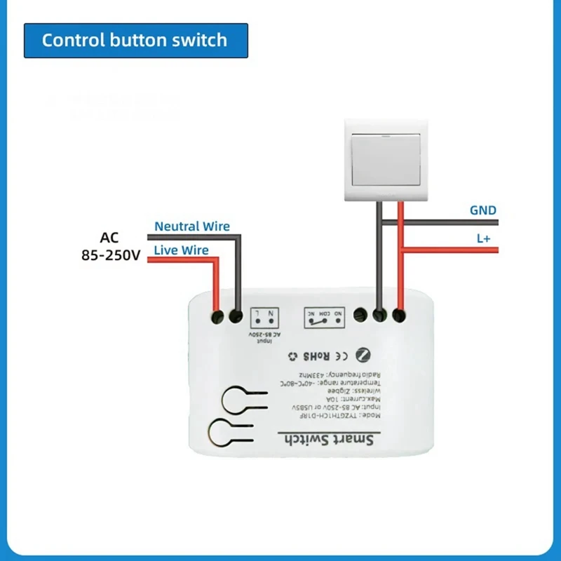 Tuya Smart Zigbee-Schalter mit Temperatursensor, passiver Trockenkontakt, Zigbee-Relais, funktioniert mit Home Assistant