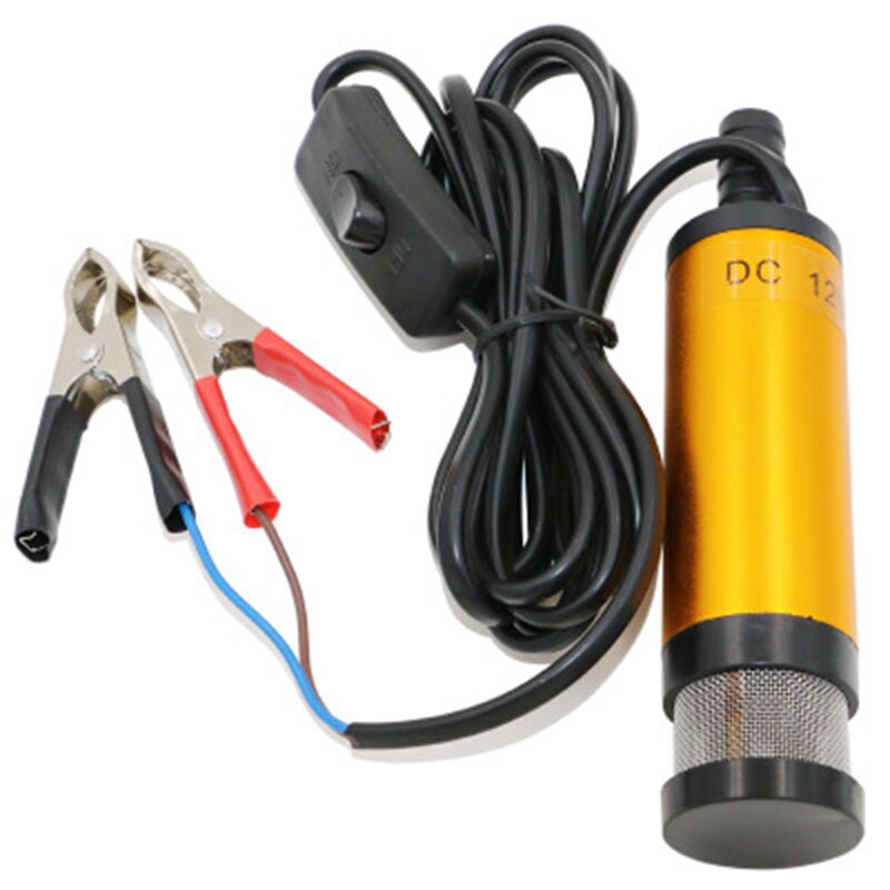 ディーゼル油水アルミニウム合金シェル12l/min燃料移送ポンプ用ポータブルミニ12v 24v dc電気水中ポンプ